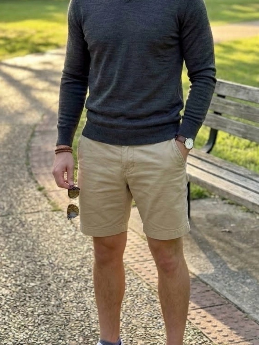 Michael Kors Men's Beige Flat-Front Shorts